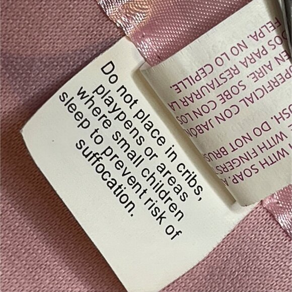 Babyboom Baby Lovey Security Blanket Bunny Plush Satin Ruffle Trim 17.5"x18" - Picture 10 of 10